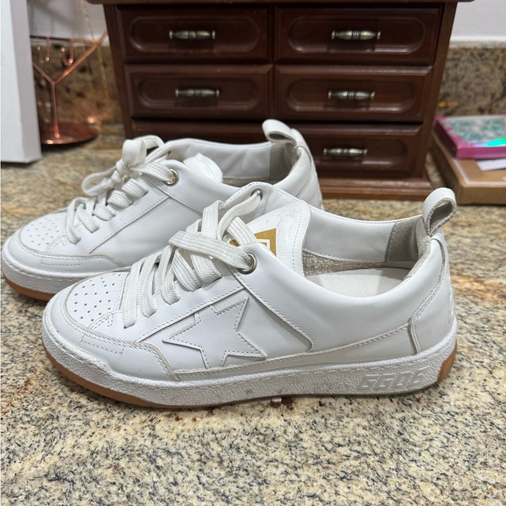 White golden goose sneakers